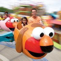 One of the many rides at Sesame Place